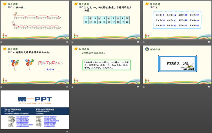 《做家务》2~5的乘法口诀PPT下载