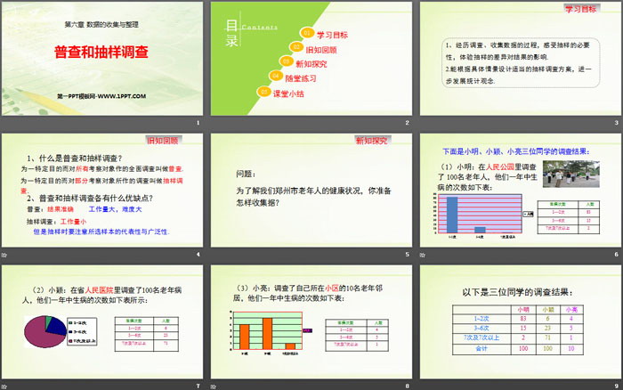《普查和抽样调查》数据的收集与整理PPT下载