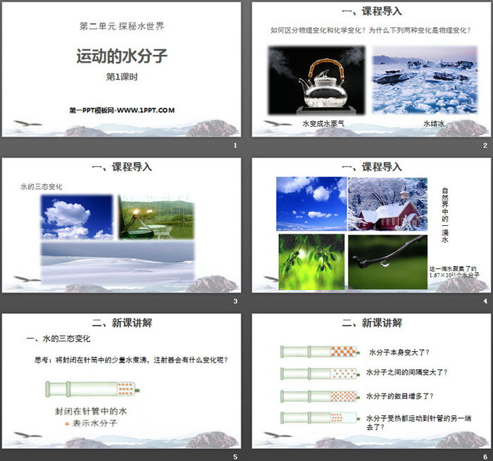《运动的水分子》探秘水世界PPT(第1课时)