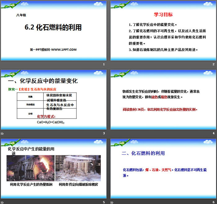 《化石燃料的利用》燃烧与燃料PPT教学课件