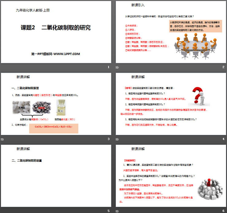 《二氧化碳制取的研究》碳和碳的氧化物PPT下载