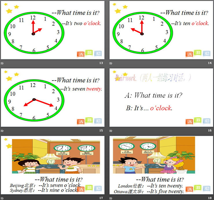 《It\s seven o\clock》School PPT