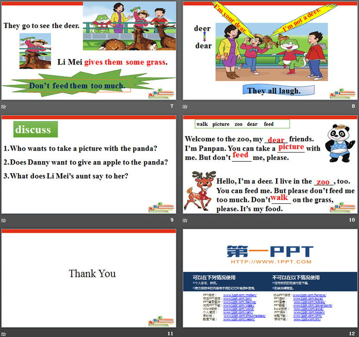 《They are in the zoo》Good Behaviour PPT