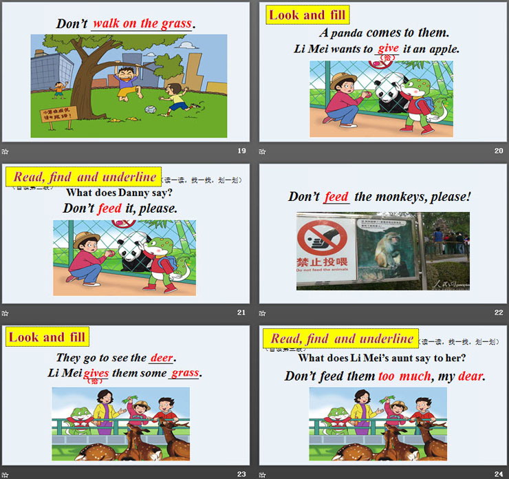 《They are in the zoo》Good Behaviour PPT课件