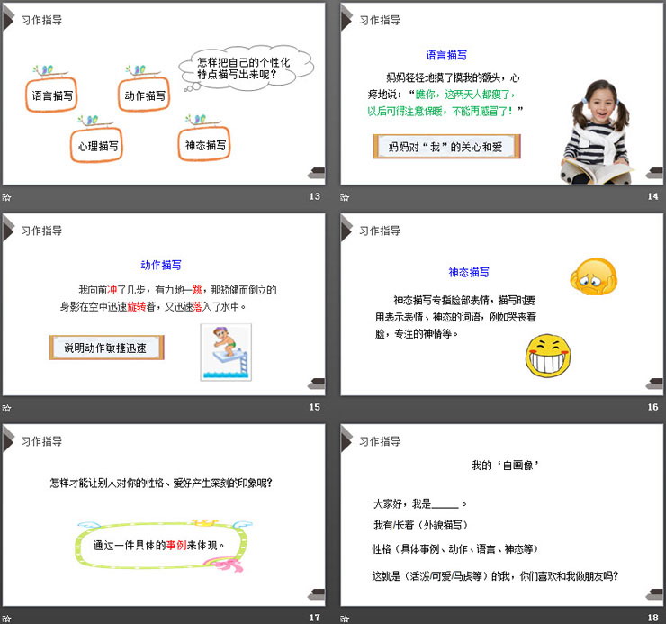 《我的自画像》PPT课件下载