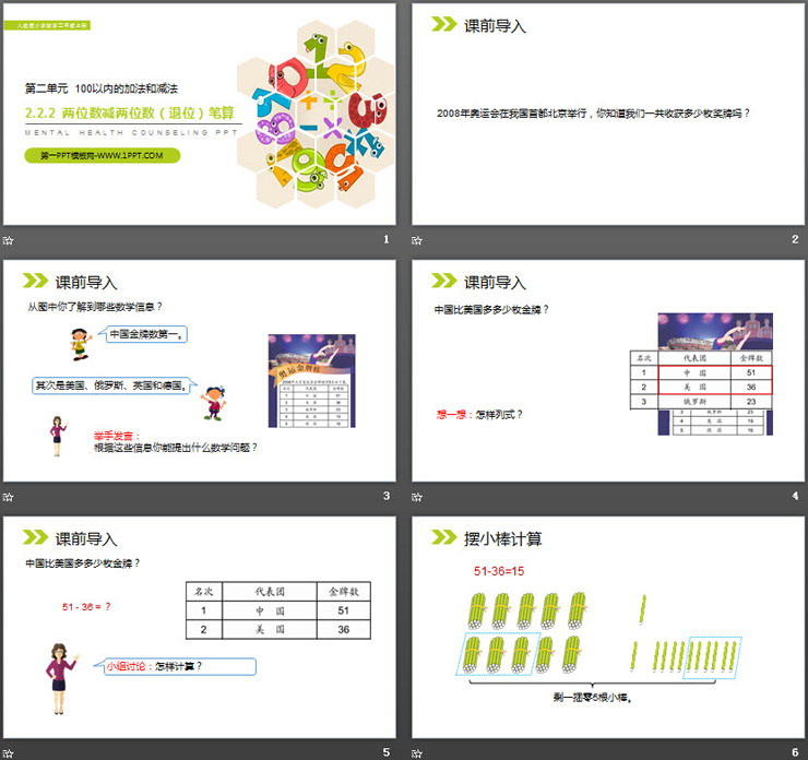 《两位数减两位数（退位）笔算》PPT课件