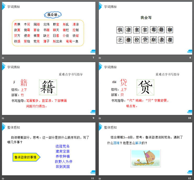 《鲁滨逊漂流记》PPT课件下载