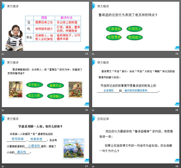 《鲁滨逊漂流记》PPT课件下载