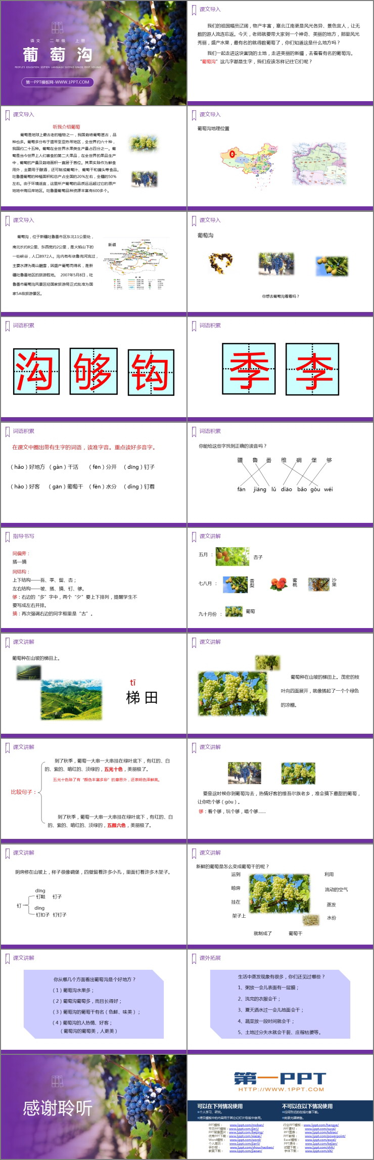 《葡萄沟》PPT精品课件