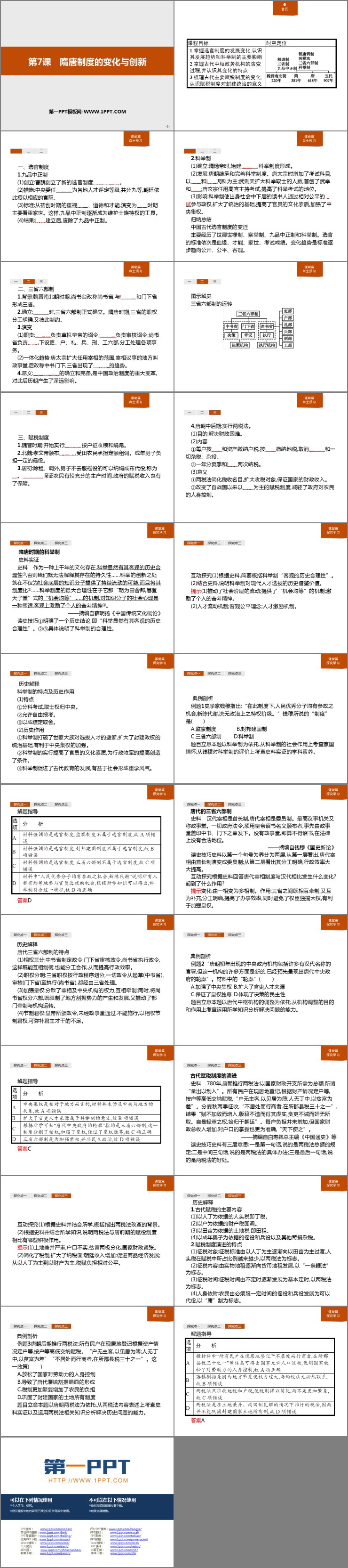 《隋唐制度的变化与创新》PPT精品课件