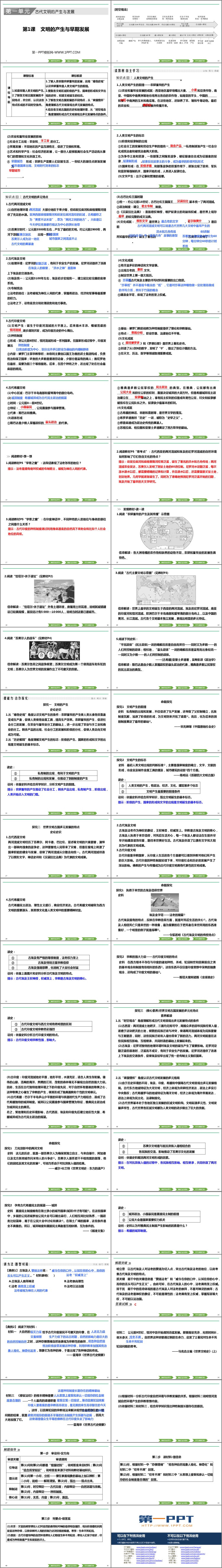 《文明的产生与早期发展》PPT课件下载