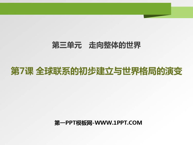 《全球联系的初步建立与世界格局的演变》PPT课件