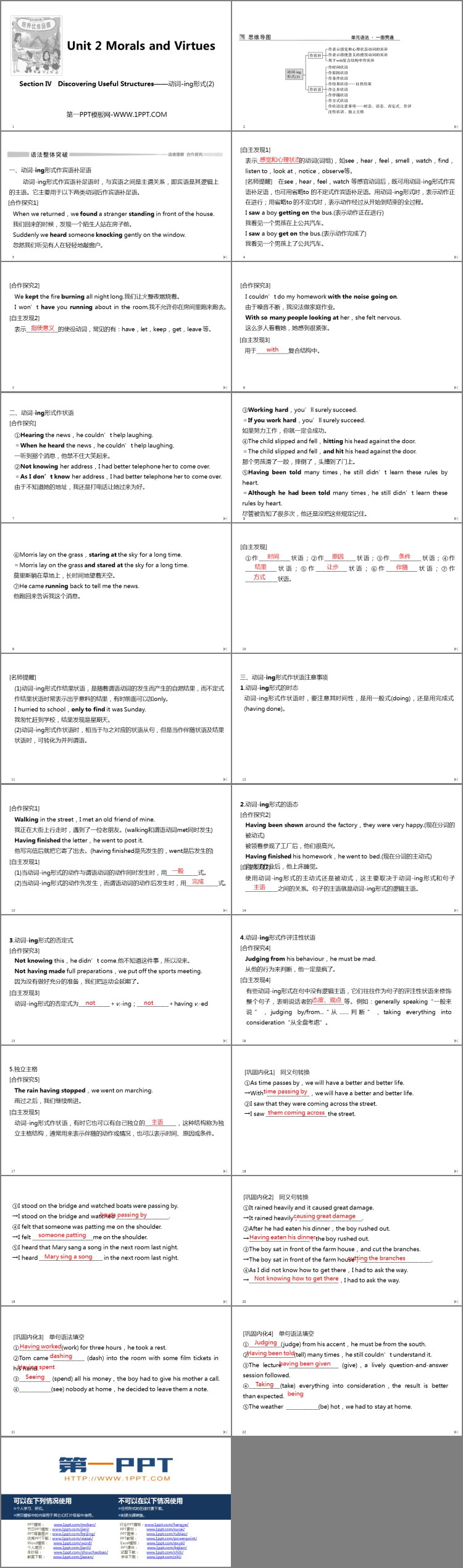 《Morals and Virtues》SectionⅣ PPT课件