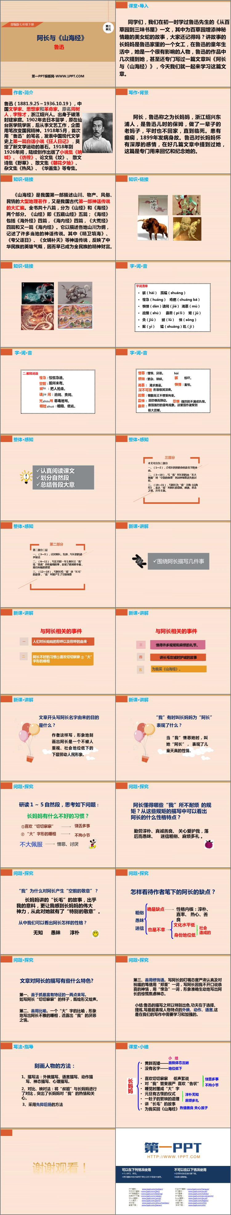 《阿长与<山海经>》PPT课件下载