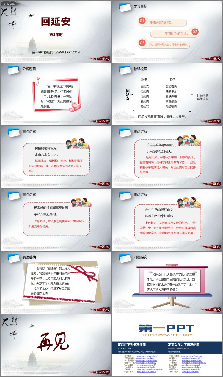 《回延安》PPT课件下载(第2课时)