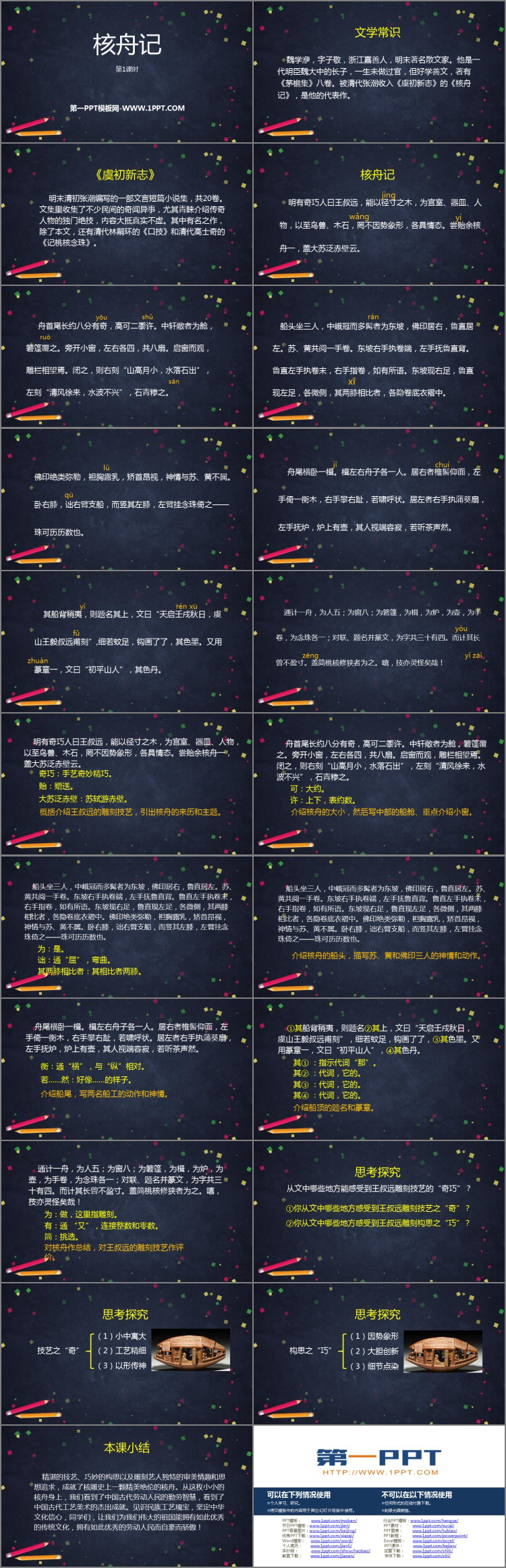 《核舟记》PPT课件下载(第1课时)