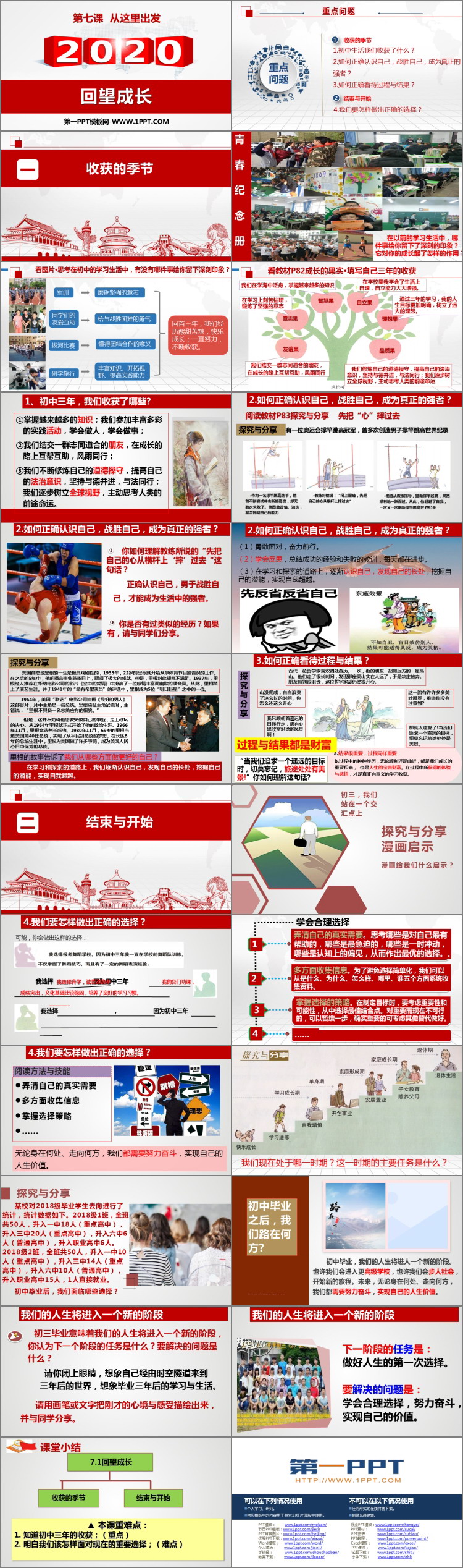 《回望成长》PPT下载