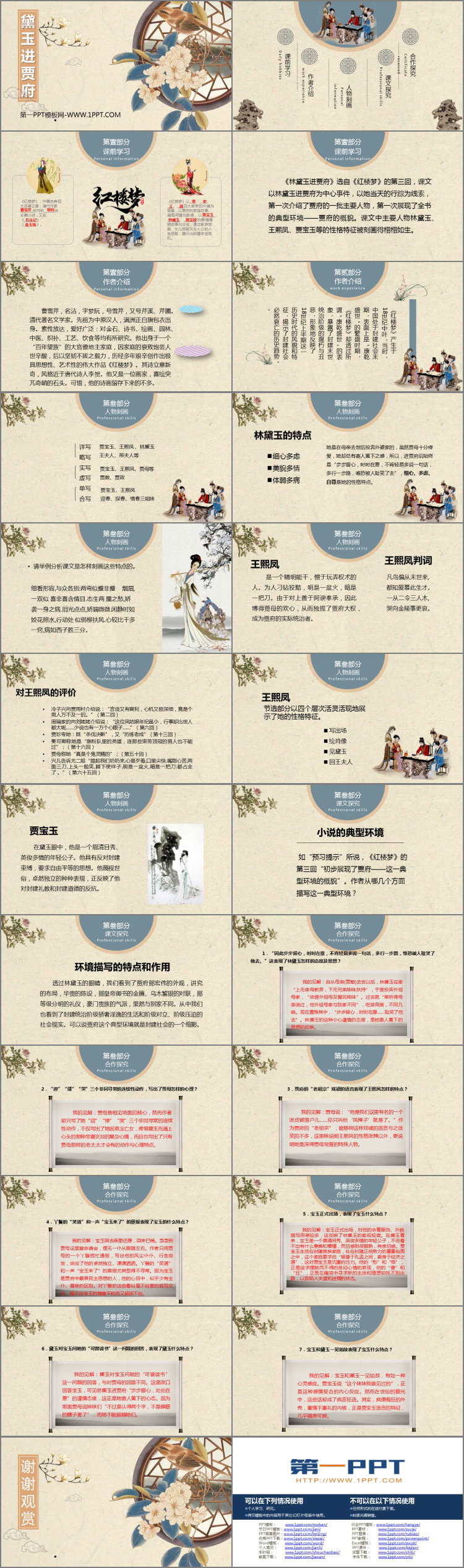《林黛玉进贾府》PPT课文课件下载