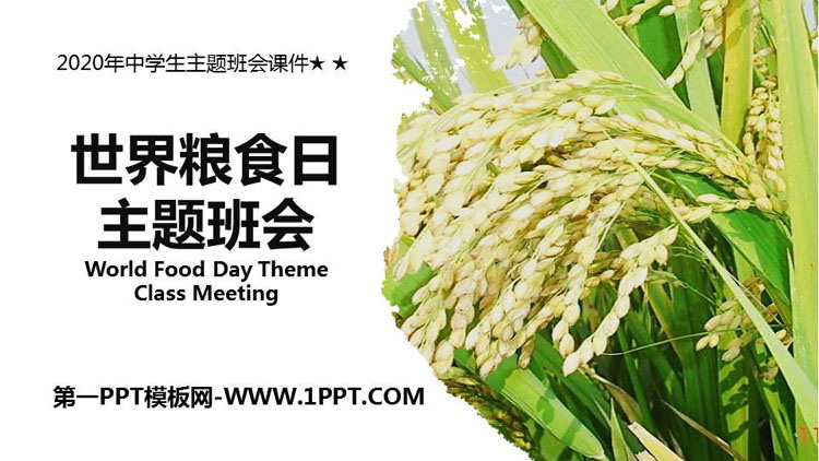 《世界粮食日主题班会》PPT班会课件