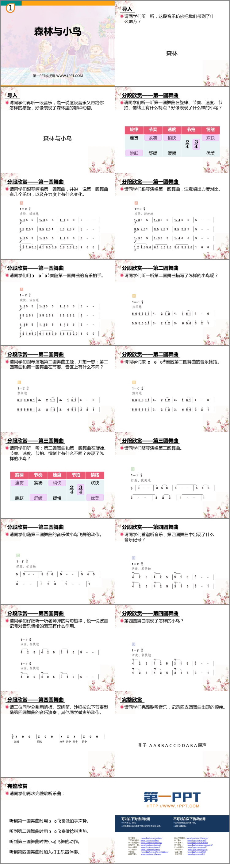 《森林与小鸟》PPT教学课件