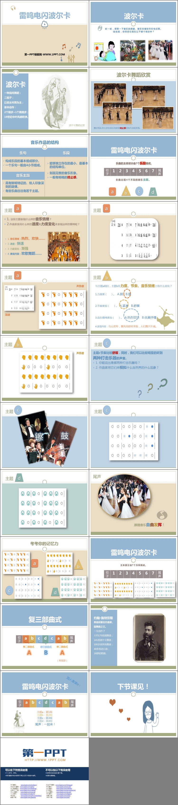 《雷鸣电闪波尔卡》PPT教学课件