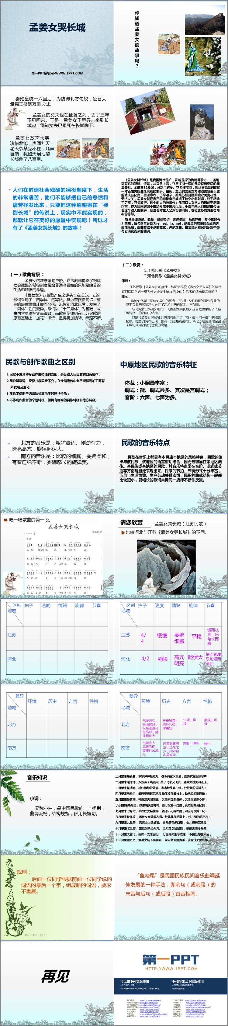 《孟姜女哭长城》PPT教学课件