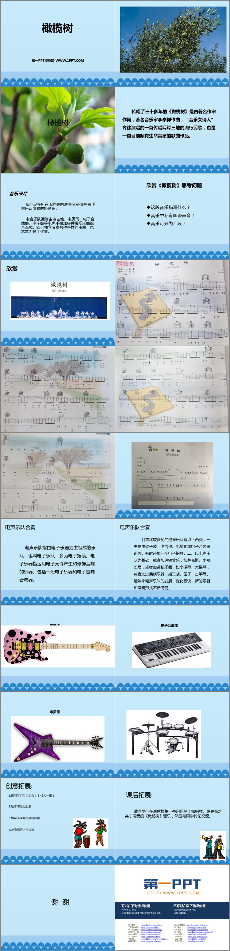 《橄榄树》PPT教学课件