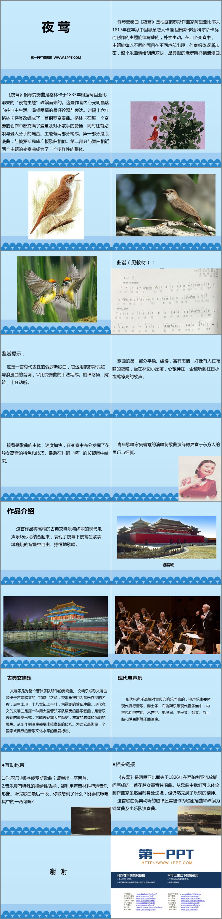 《夜莺》PPT教学课件