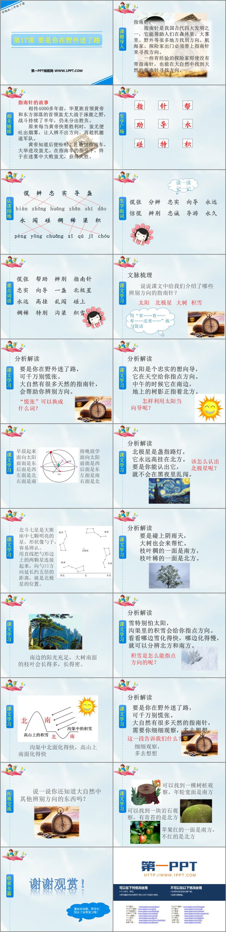 《要是你在野外迷了路》PPT免费课件下载