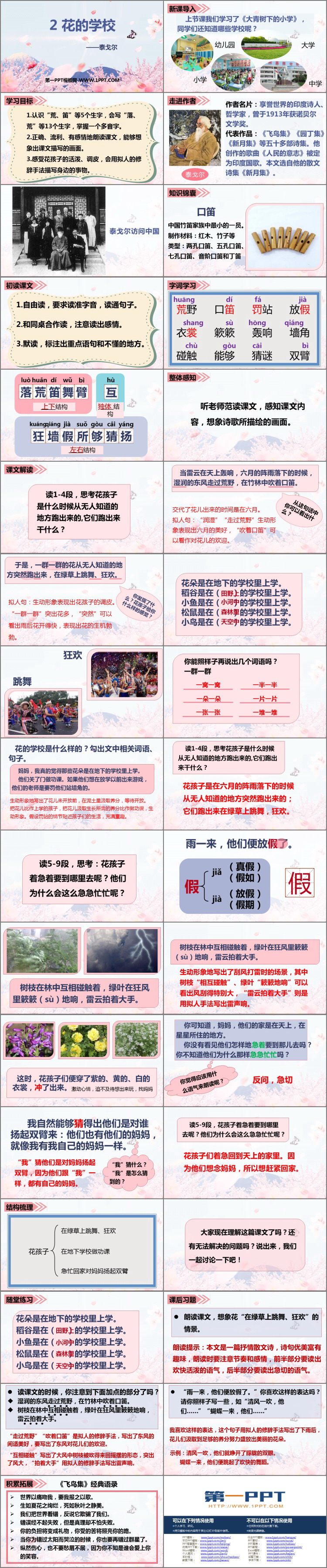 《花的学校》PPT优秀课件下载