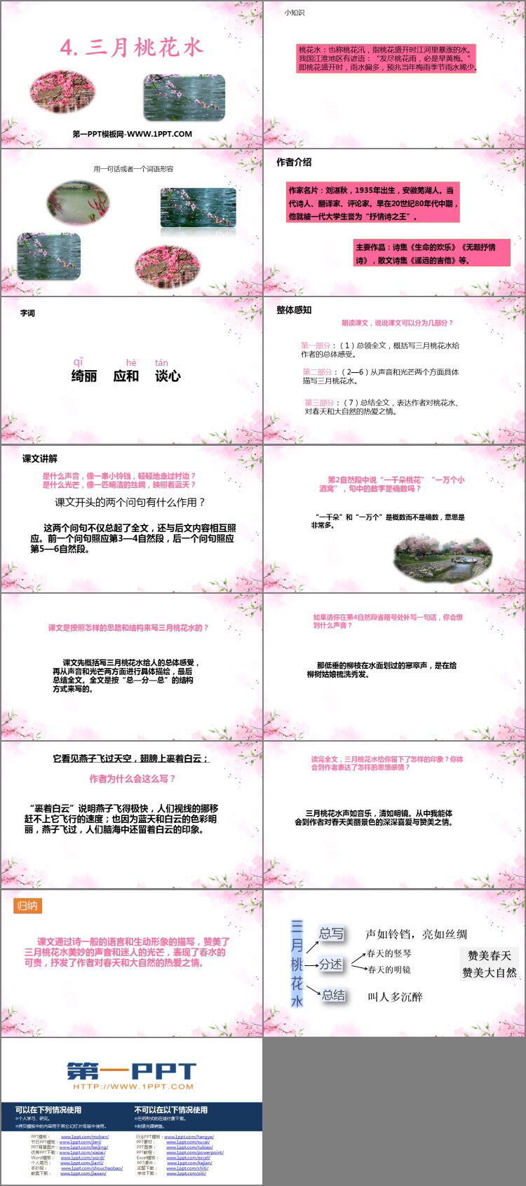 《三月桃花水》PPT免费课件