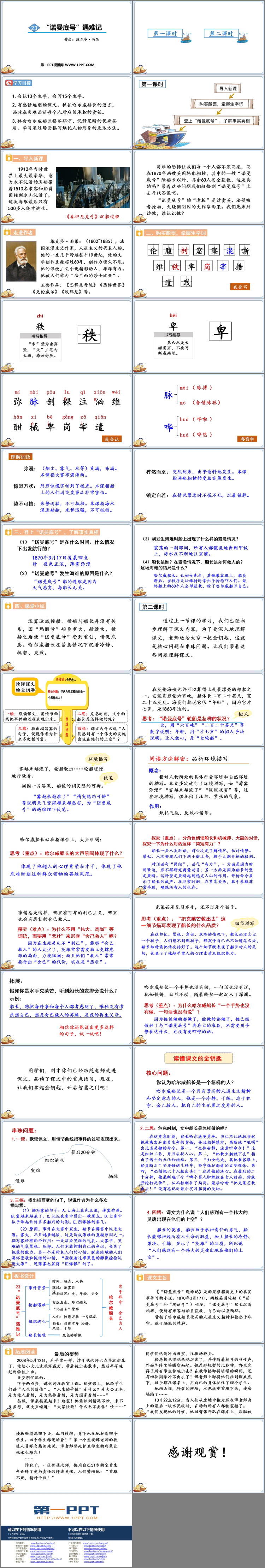 《“诺曼底号”遇难记》PPT免费课件