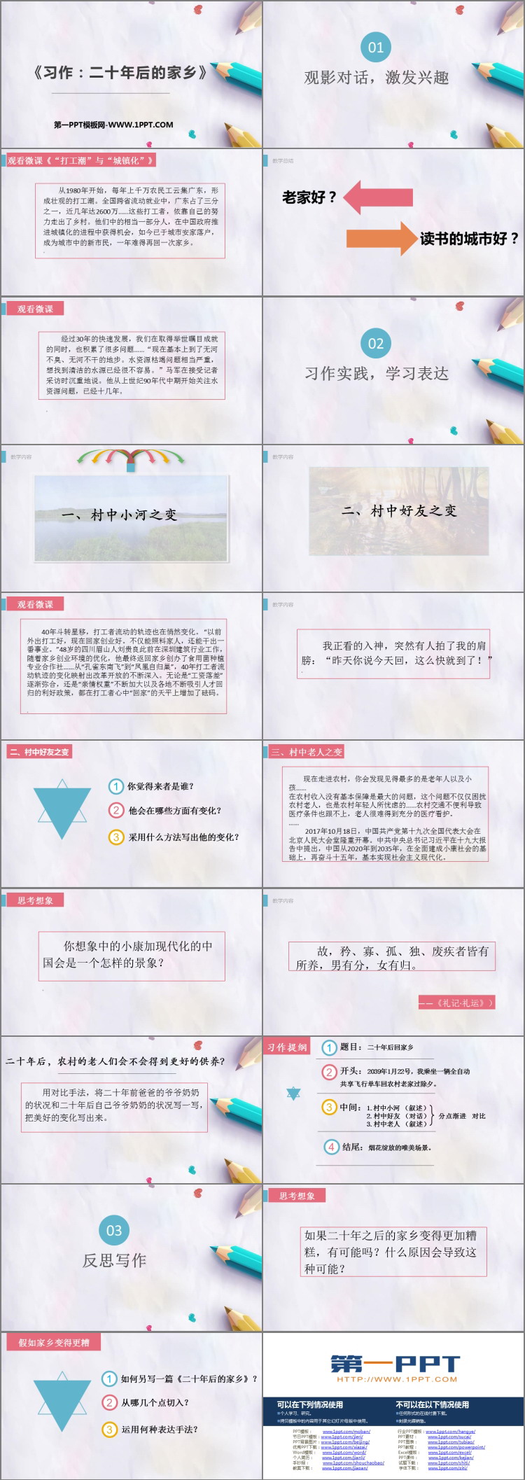 《二十年后的家乡》PPT教学课件