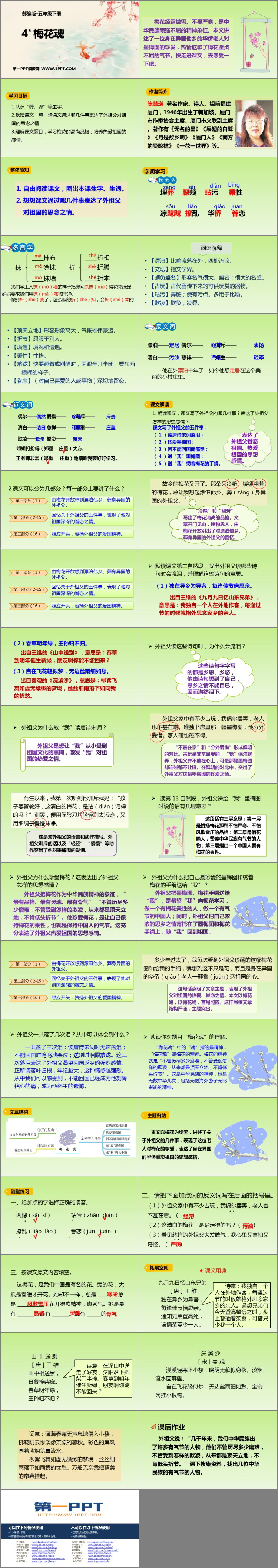 《梅花魂》PPT精品课件免费下载