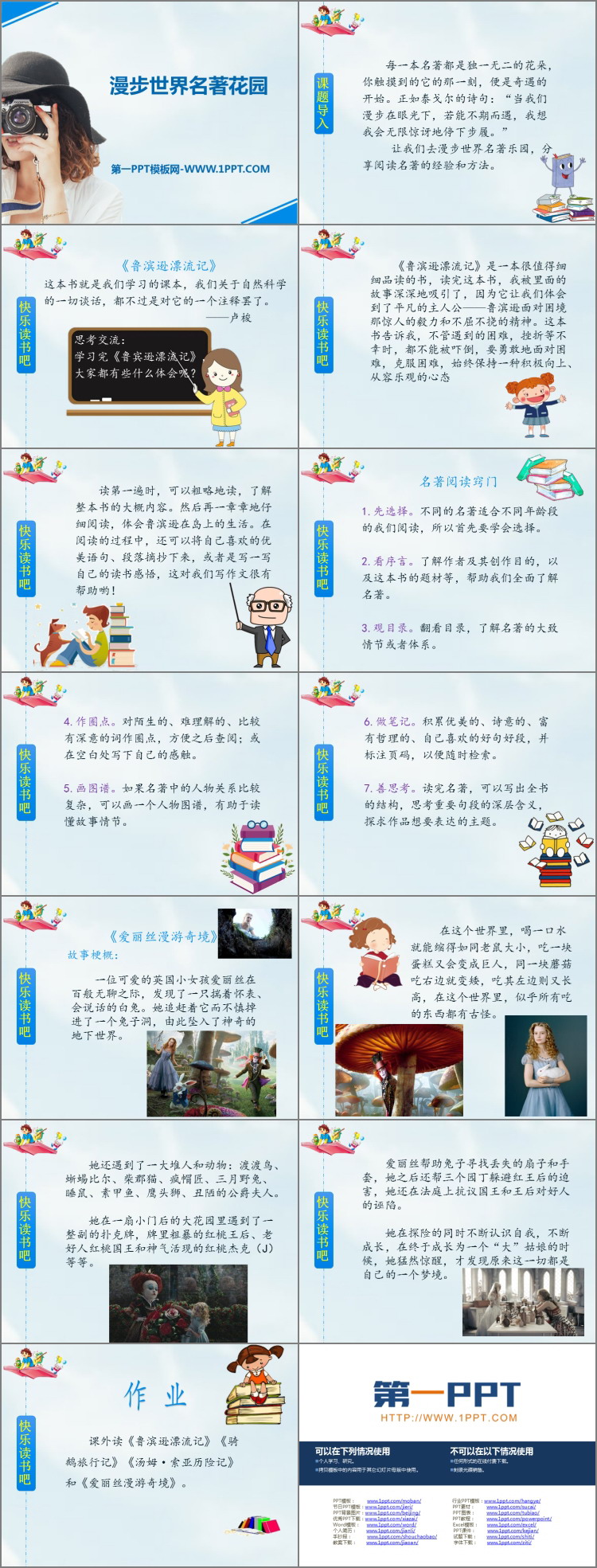 《漫步世界名著花园》PPT课文课件