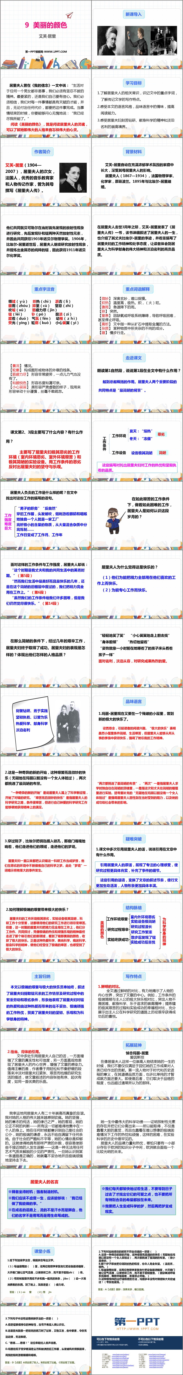 《美丽的颜色》PPT优秀课件下载