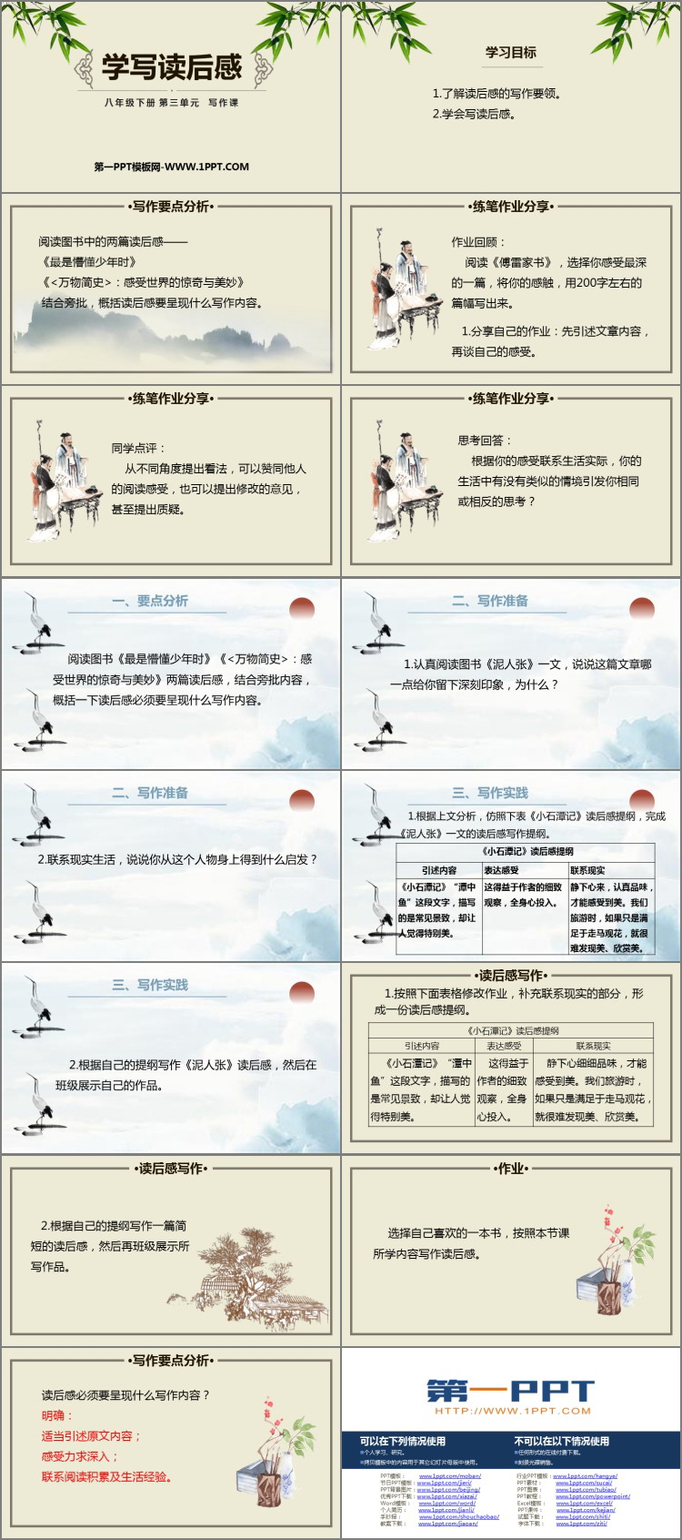 《学写读后感》PPT课件下载