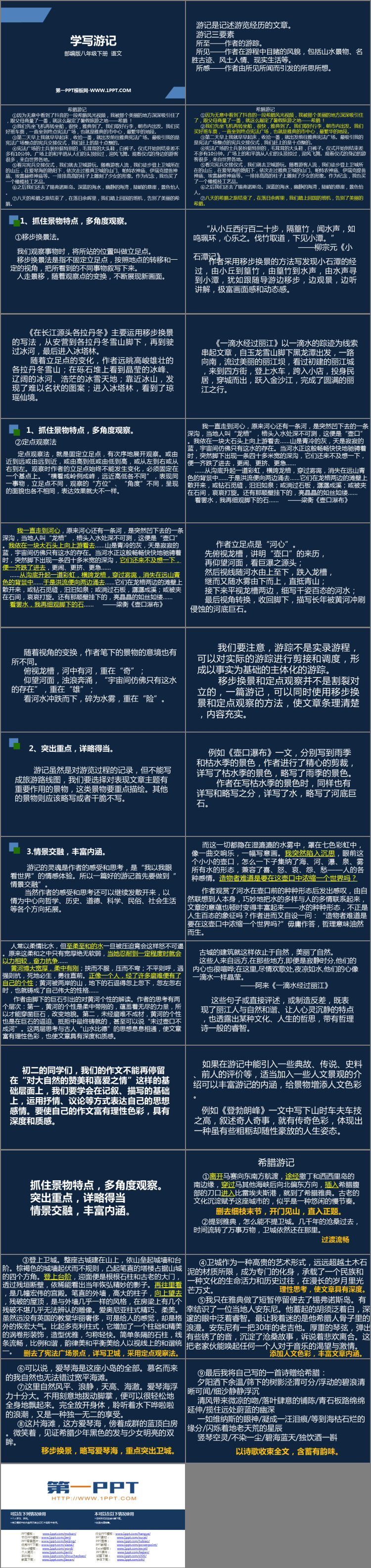 《学写游记》PPT课件下载