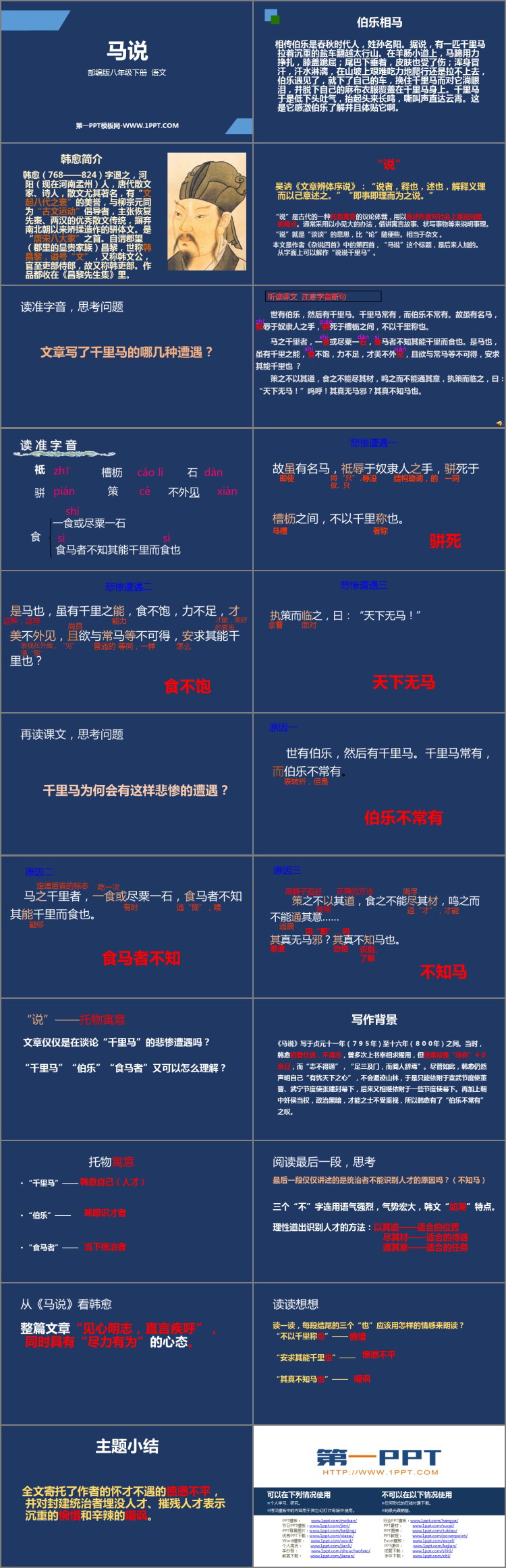 《马说》PPT免费课件下载