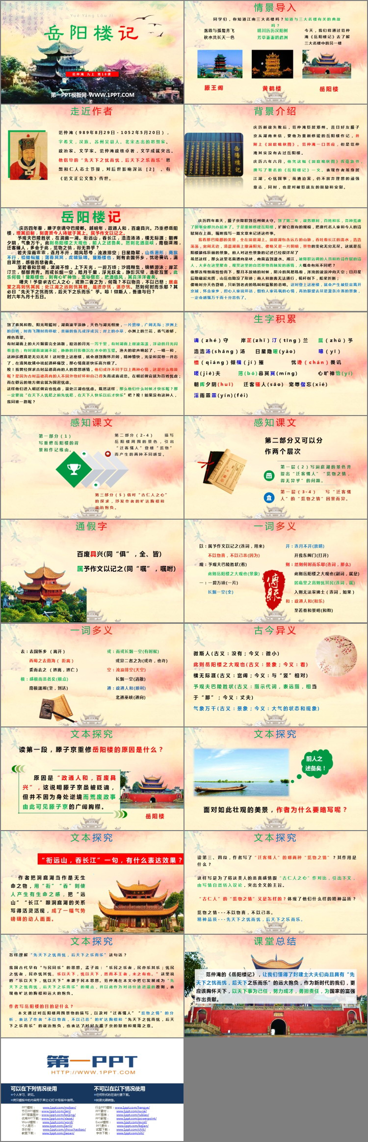 《岳阳楼记》PPT精品课件下载