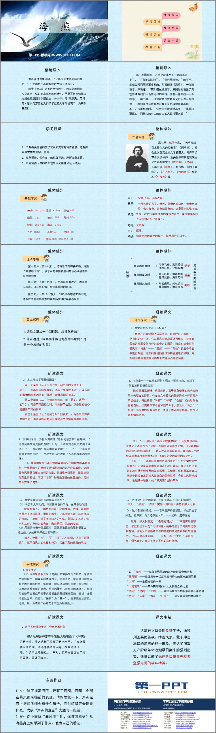 《海燕》PPT精品课件下载