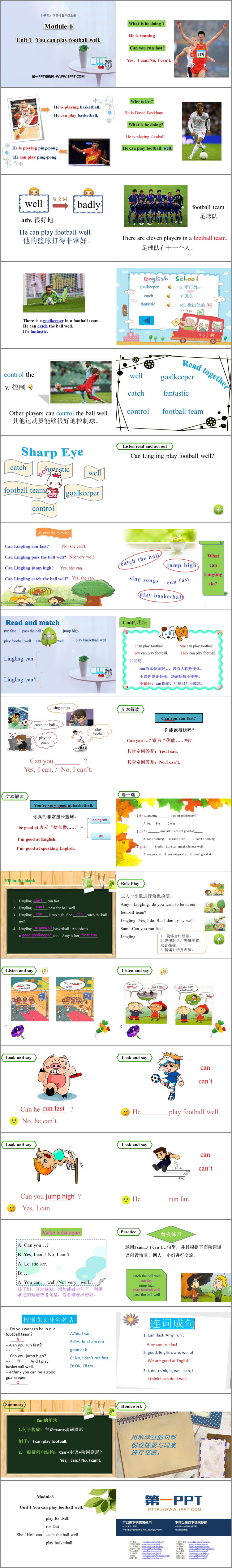 《You can play football well》PPT教学课件