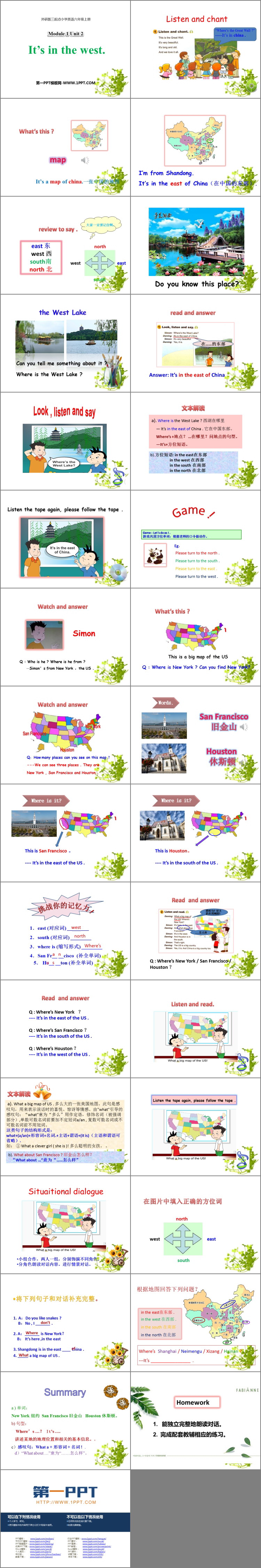 《It\s in the west》PPT教学课件