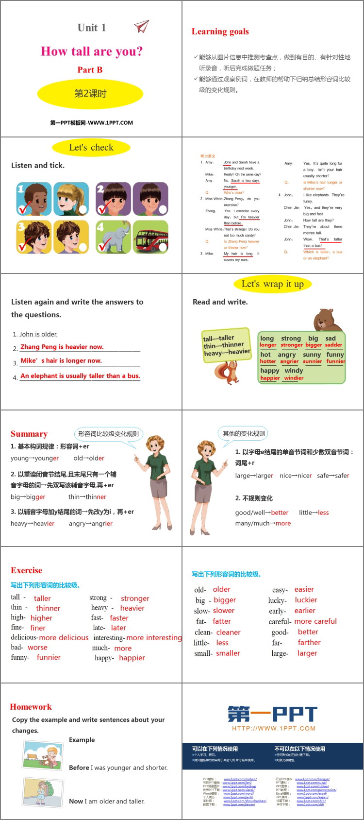 《How tall are you》PartB PPT(第2课时)