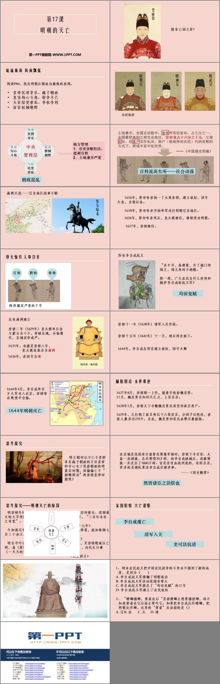 《明朝的灭亡》PPT课件下载