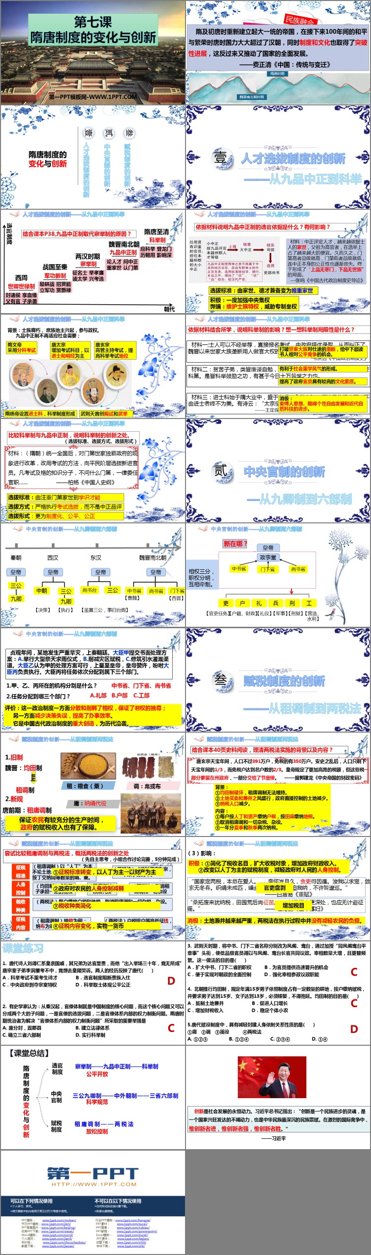 《隋唐制度的变化与创新》PPT课文课件