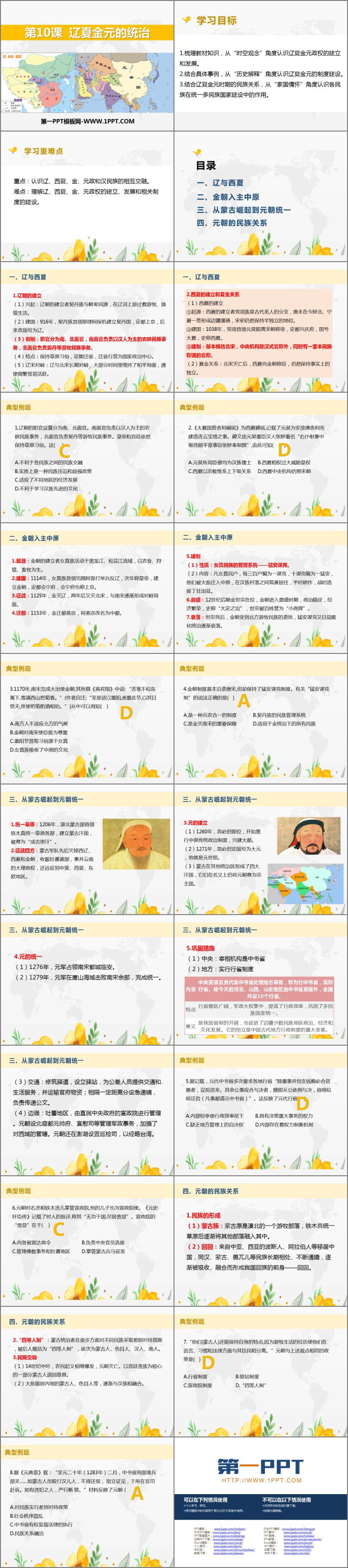 《辽夏金元的统治》PPT教学课件