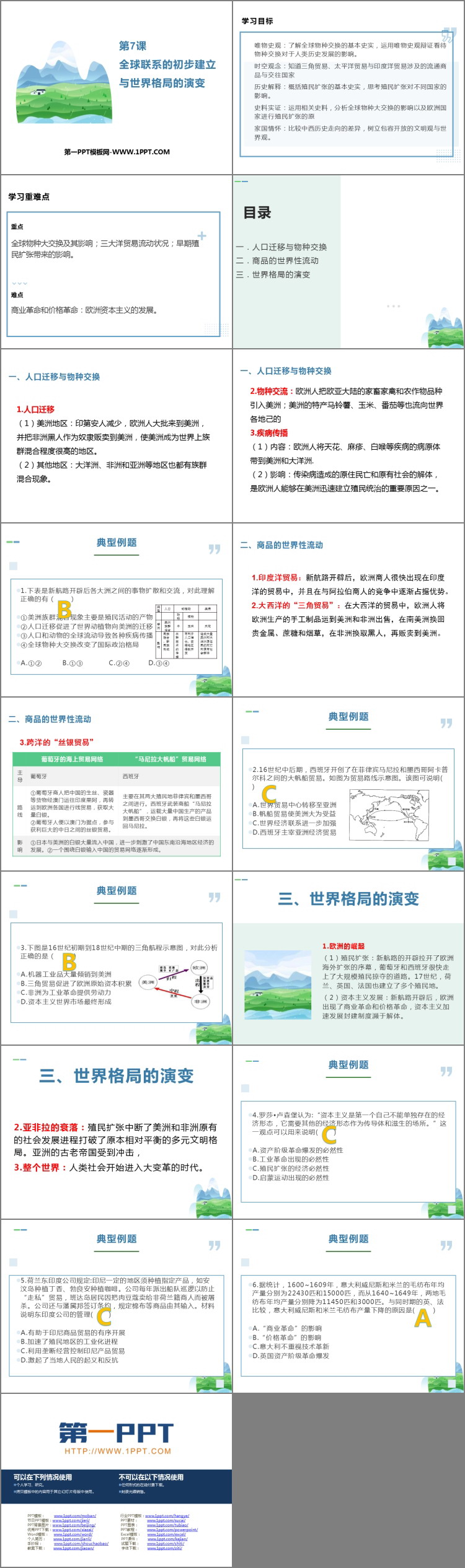 《全球联系的初步建立与世界格局的演变》PPT教学课件
