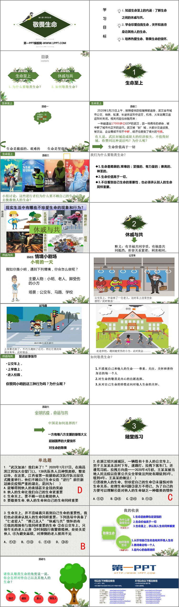《敬畏生命》PPT精品课件
