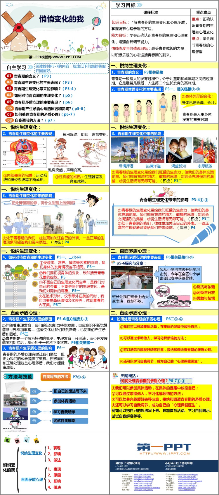 《悄悄变化的我》PPT优秀课件